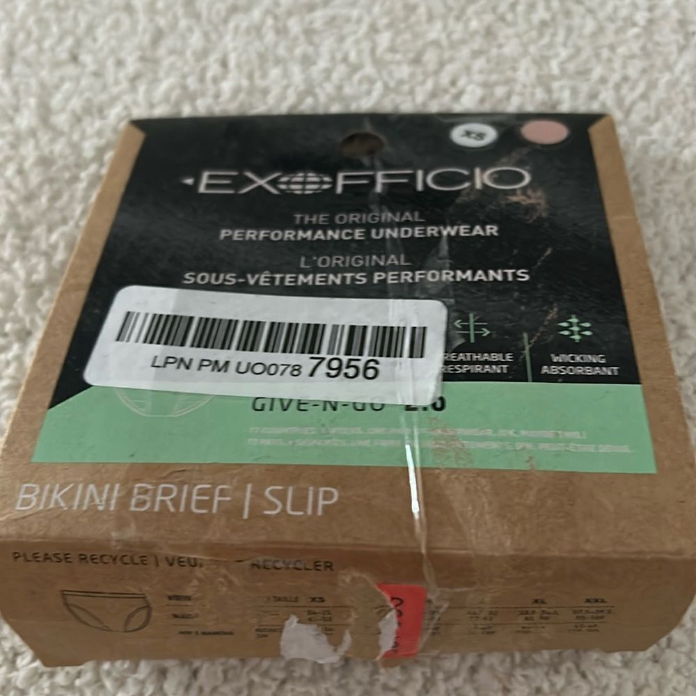 ExOfficio Women's Give-N-Go 2.0 Bikini Brief XS, Buff, NWT